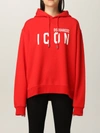 Dsquared2 Sweatshirt With Icon Logo In Red