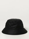 Barbour Fisherman Hat In Waxed Cotton In Black