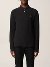 Polo Ralph Lauren Polo Shirt In Pique Cotton In Black 1