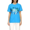 Alberta Ferretti Love Me Embellished T-shirt In Gnawed Blue