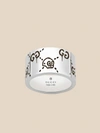 Gucci Ghost 12 Mm Ring In Silver With Aureco Finish In Silver