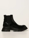 ALEXANDER MCQUEEN ALEXANDER MCQUEEN CHELSEA BOOT IN LEATHER,C21710002