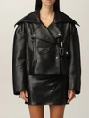 Nanushka Black Regenerated Leather Ado Jacket In Black