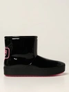 Chiara Ferragni Eyelike  Ankle Boots In Patent Leather In Black
