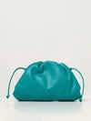 Bottega Veneta Blue The Mini Pouch Leather Clutch Bag