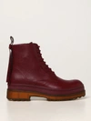 Redv Red(v) Woman Ankle Boots Burgundy Size 7 Soft Leather