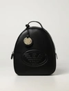 EMPORIO ARMANI BACKPACK IN GRAINED SYNTHETIC LEATHER,343514002