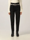 Liu •jo Jeans In Washed Denim With Belt In Black