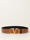 Valentino Reversible Vlogo Buckle Belt In Leather
