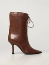 Aldo Castagna Leather Boots In Sand