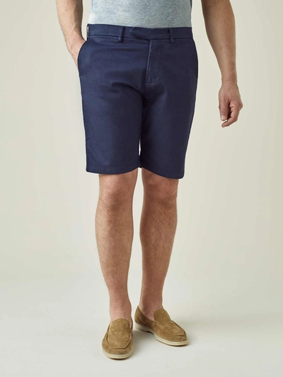 Luca Faloni Navy Blue Cotton Shorts In Dark Blue