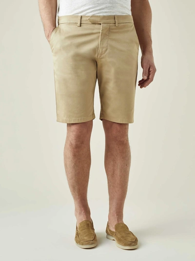Luca Faloni Camel Beige Cotton Shorts