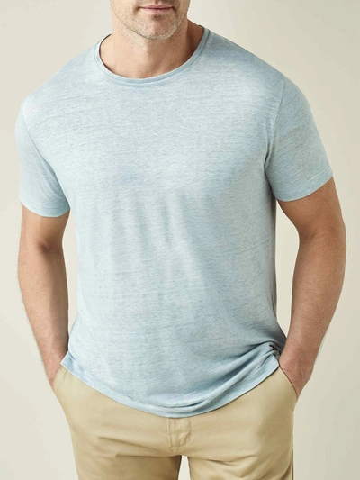 Luca Faloni Light Grey Linen Jersey T-shirt