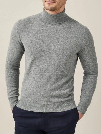 Luca Faloni Dolomiti Grey Pure Cashmere Roll Neck