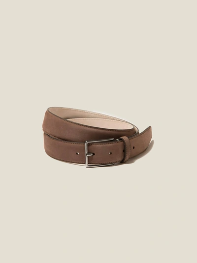 Luca Faloni Hazelnut Brown Nubuck Belt