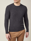 LUCA FALONI CHARCOAL GREY PURE CASHMERE CABLE KNIT