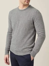 Luca Faloni Dolomiti Grey Melange Pure Cashmere Crew Neck In Grey