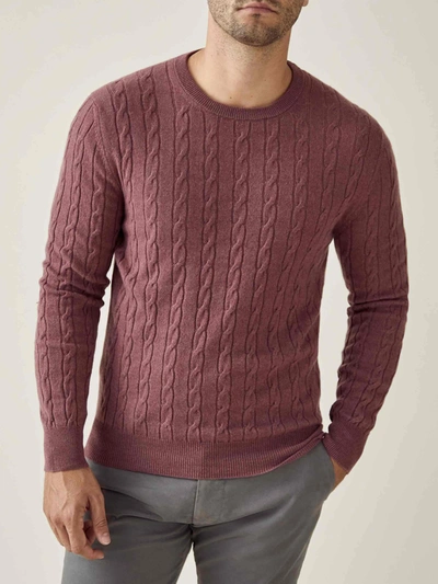 Luca Faloni Desert Rose Pure Cashmere Cable Knit In Pink