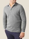 Luca Faloni Dolomiti Grey Pure Cashmere Polo Sweater In Grey