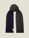 LUCA FALONI NAVY AND CHARCOAL DOUBLE-FACED CASHMERE SCARF