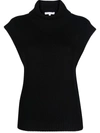 PATRIZIA PEPE RIBBED-KNIT TOP