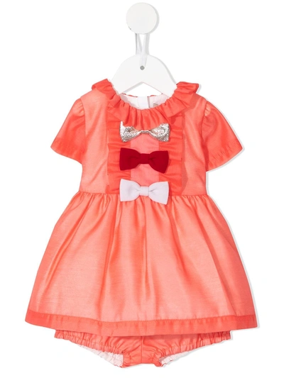 Hucklebones London Babies' Multi-new Bodice Dress In 红色