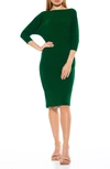 Alexia Admor Paris Dolman Sleeve Sheath Dress In Emerald