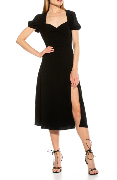 Alexia Admor Gracie Sweetheart Slit Dress In Black