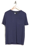 X-ray Patch Pocket V-neck T-shirt In Denim