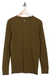Abound Crew Neck Long Sleeve Thermal Top In Olive Dark