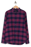 14th & Union 14th And Union Grindle Trim Fit Flannel Shirt In Red-blue Cascade Grindle