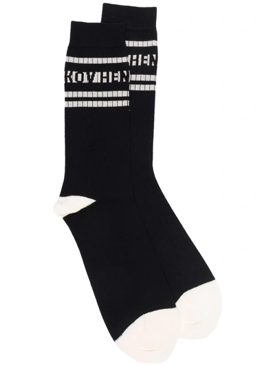 Henrik Vibskov Logo-print Socks In Black