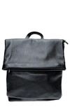 Isabella Rhea Top Handle Leather Backpack In Nero