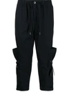 PORTS V CROPPED DRAWSTRING TROUSERS