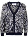 PORTS V ABSTRACT-PATTERN CARDIGAN