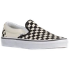 Vans Classic Slip On In Checkerboard Print In White And Black With White Stripe In Black/white