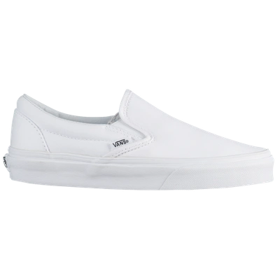 Vans Kids' Classic Checkerboard Slip-on Sneaker In True White/white