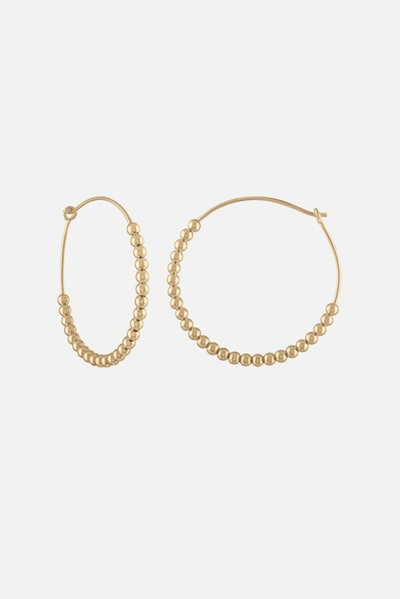 Alexa Leigh Large Ball Hoops In Gold