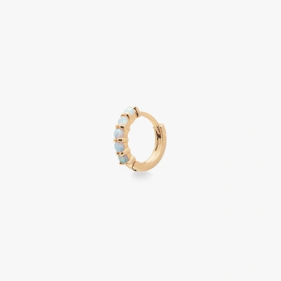 Studs Max Pavé Opal Huggie In Gold/opal