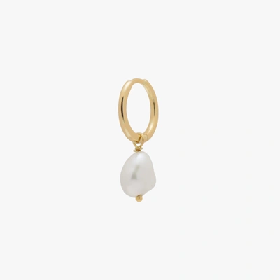 Studs Baroque Pearl Huggie In Gold