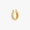 Studs Medium French Twist Hoop In Gold