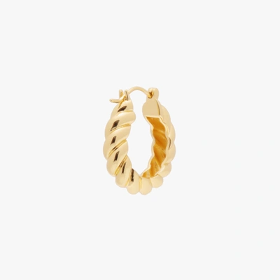 Studs Medium French Twist Hoop In Gold