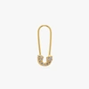 Studs Pavé Safety Pin Earring In Gold/clear