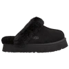 Ugg Disquette Sheepskin Platform Slippers In Black/black