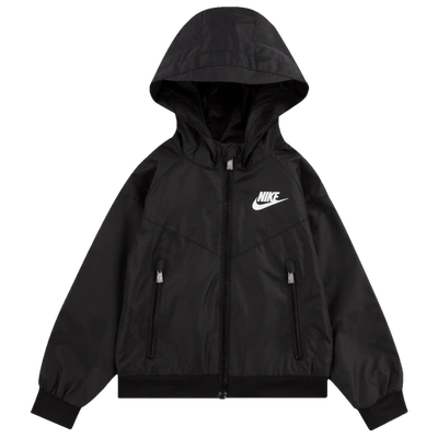 Nike Kids' Boys  Windrunner Jacket In Black/white