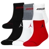 Jordan Boys  Jumpman 6 Pack Quarter Socks In Black/white/red