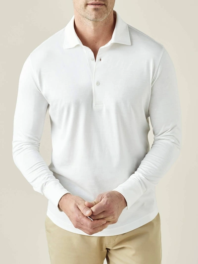 Luca Faloni White Amalfi Silk-cotton Polo Shirt