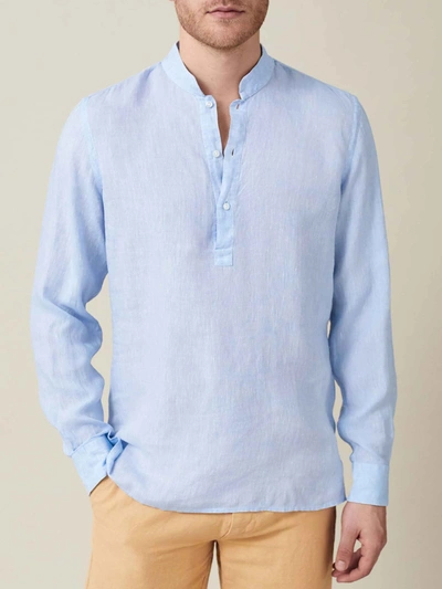 Luca Faloni Sky Blue Forte Linen Shirt In Light Blue