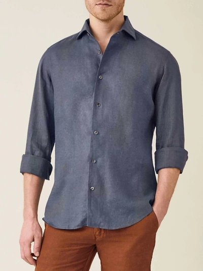 Luca Faloni Payne's Grey Portofino Linen Shirt