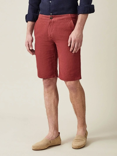 Luca Faloni Red Panarea Linen-cotton Shorts